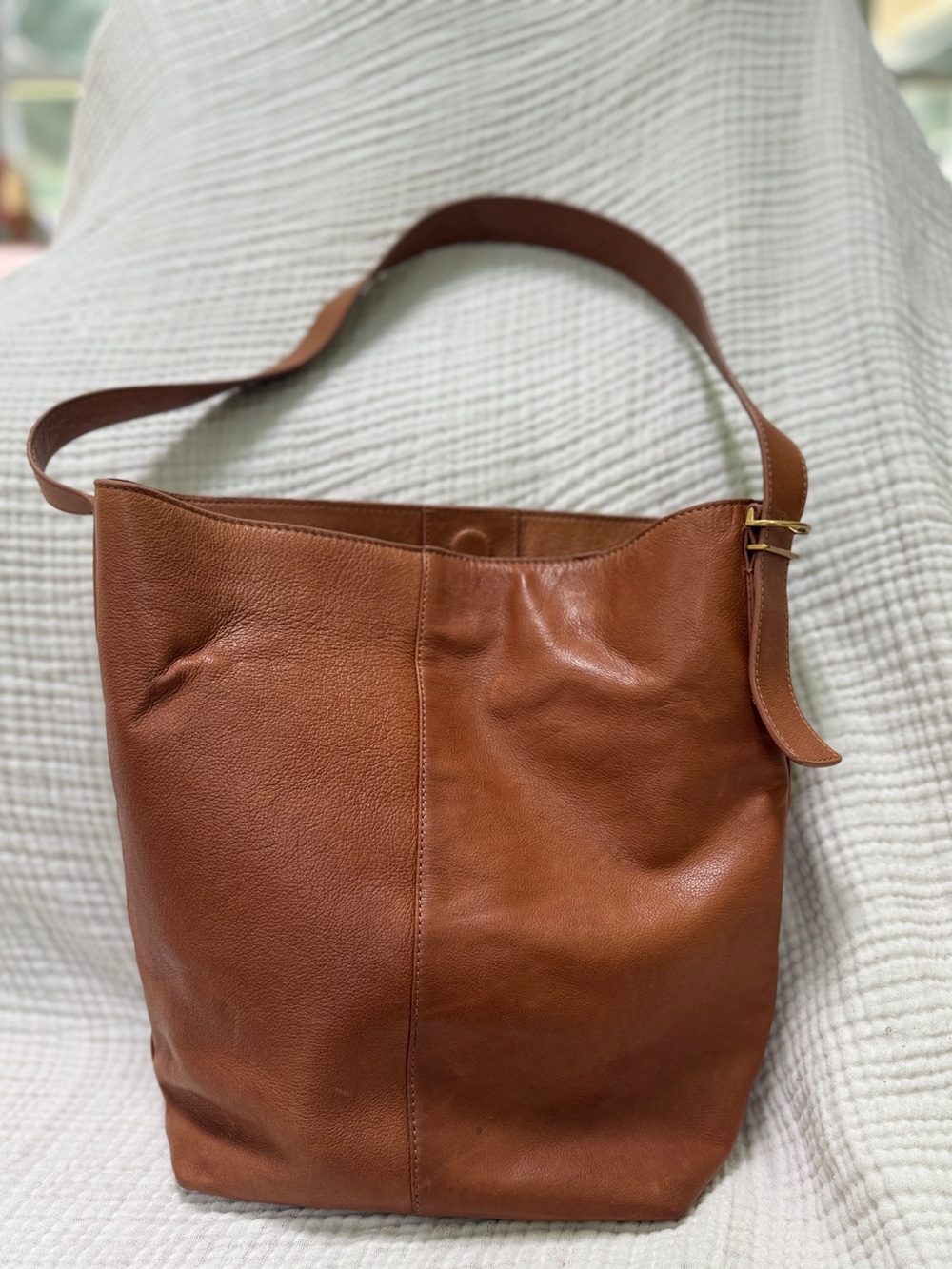MARGOT New York Kaye Bucket Purse in Caramel